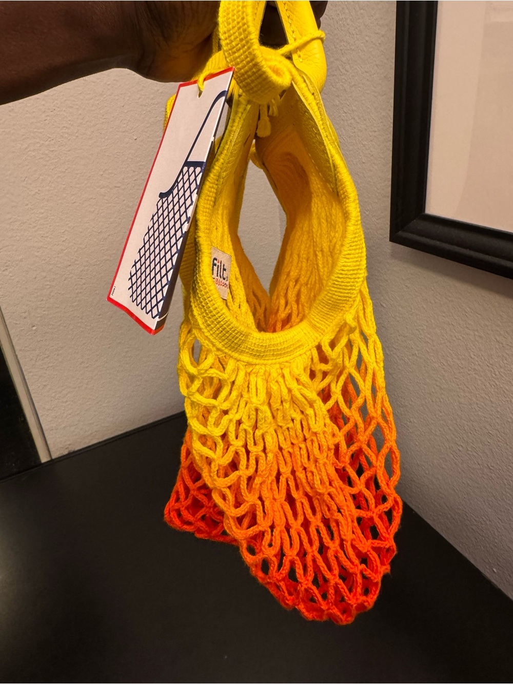Longchamp Le Pliage Filet Dip Dye Knit Shoulder Bag - Picture 8 of 9